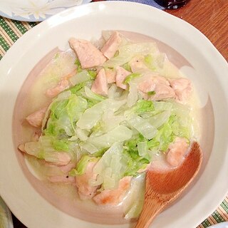 鶏胸肉と白菜のクリーム煮
